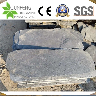 China Black Random Stone Slate Garden Stepping Pavement