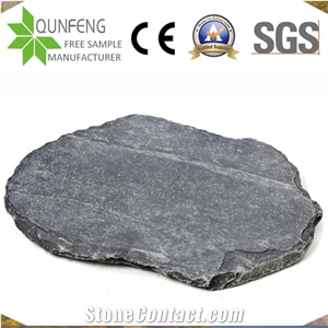 China Natural Edge Black Random Slate Garden Stepping Stone