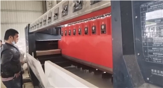 Automatic Bush Hammering Litchi Surface Stone Processing Machine