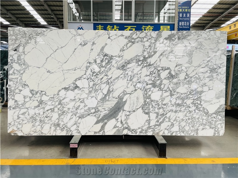 Arabescato Marble White Marble Floor Tile With Grey Vein