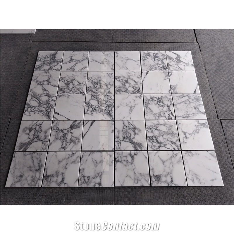 Arabescato Marble White Marble Floor Tile With Grey Vein