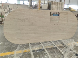 GOLDTOP Italy Super White Travertine Commercial Counters