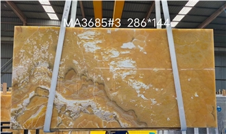 Goldtop New Quarry Natural Agate Onyx Tiles Slab