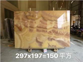 Goldtop New Quarry Natural Orange Onyx Tiles Slab