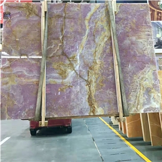 Goldtop New Quarry Natural Purple Onyx Tiles Slab