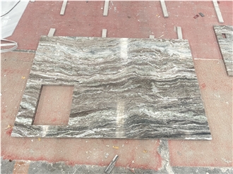 GOLDTOP OEM Natural Fantasy Brownn Marble Countertops