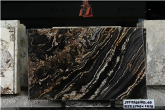 Polsihed Black Taurus Granite Slabs