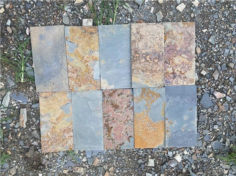 Rustic Slate Tiles For Exterior Patio And  Pool Deck