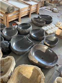 River Stone Vessel Sinks, Wash Basins