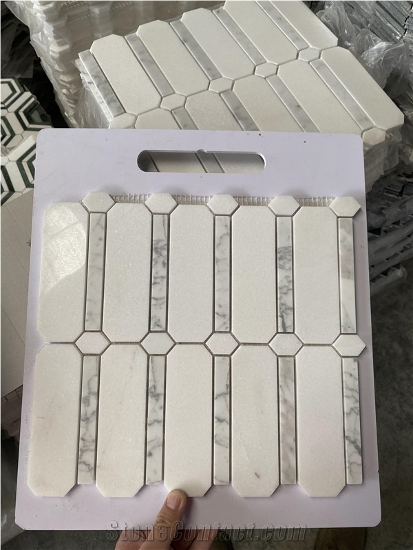 Natural Grey Black Marble Mosaic Tiles