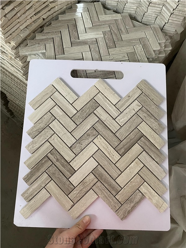 Natural Grey Black Marble Mosaic Tiles