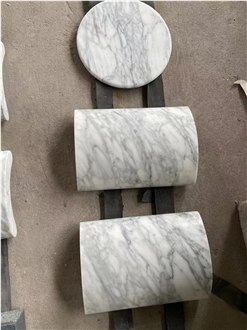 Assembled Marble Arabescato Coffee Table For Office Decor