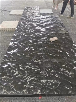 CNC Carved Marble Stellata Black 3D Wall Decor Panels