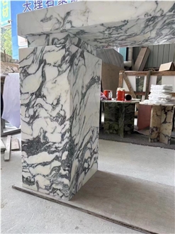 Custom Made Luxury Furniture Marble Arabescato Home Dining