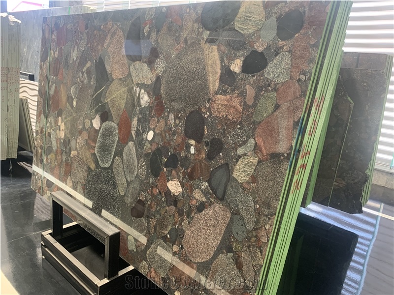 Colourful Four Season Green Granite Slabs