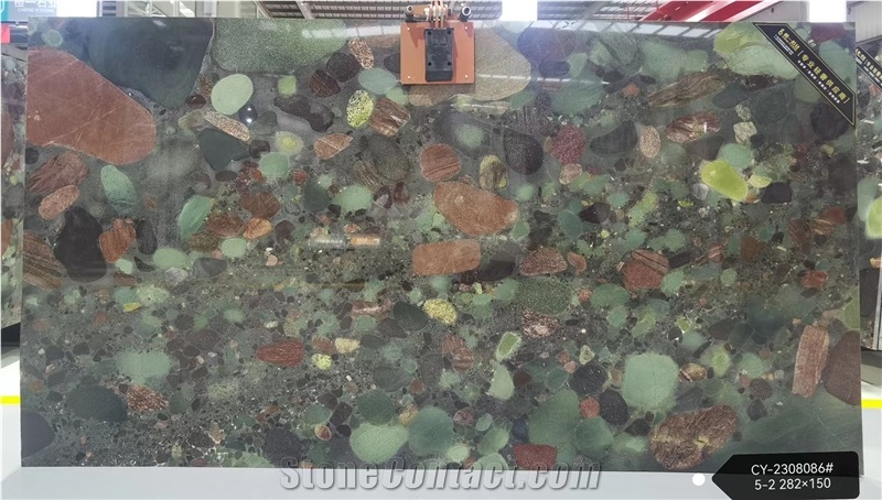Colourful Four Season Green Granite Slabs