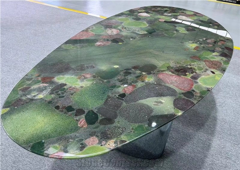 Colourful Four Season Green Granite Slabs