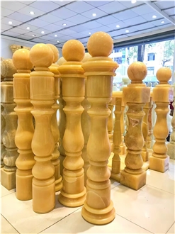 Factory Price Natural Stone Onyx Staircase Rails Baluster