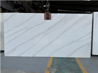LY071-1 Calacatta Engineered Artificial Stone Quartz Slabs