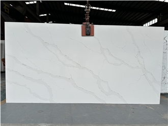 Malaysia Factory Bookwatded Calacatta White  Quartz Tiles