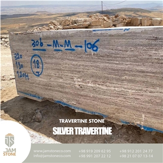 Doodi Travertine - Light Silver Travertine Blocks