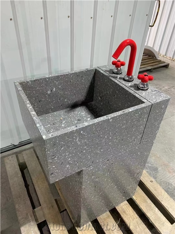 China's Exquisite Terrazzo Polishing Project Kitchen Sink