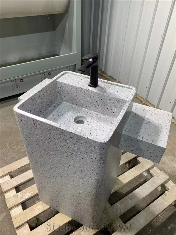 China's Exquisite Terrazzo Polishing Project Kitchen Sink