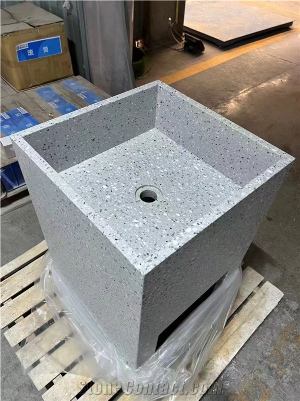 China's Exquisite Terrazzo Polishing Project Kitchen Sink