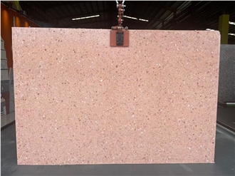 Chinese Pink Diamond Color Engineering Board Terrazzo Slabs
