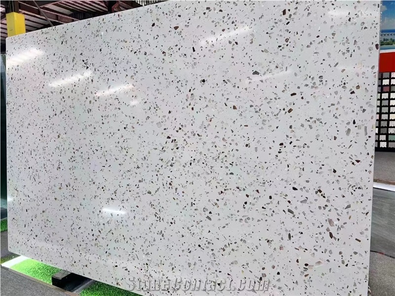 Colorful Glass Patterns Terrazzo Tile