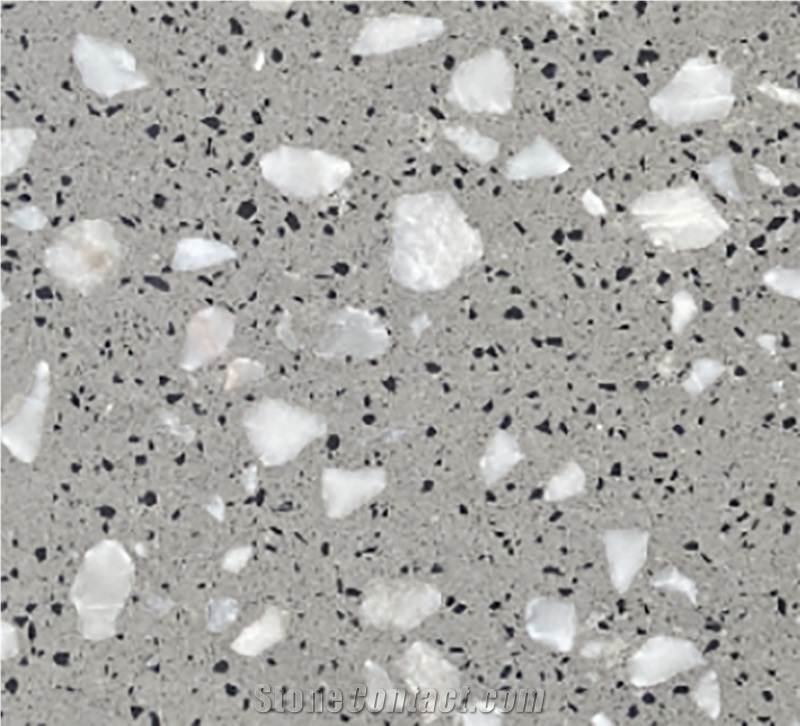 Gray Is Durable And Cheap Terrazzo Tiles