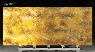 Ultra Thin Translucent Colorful Yellow Artificial Stone