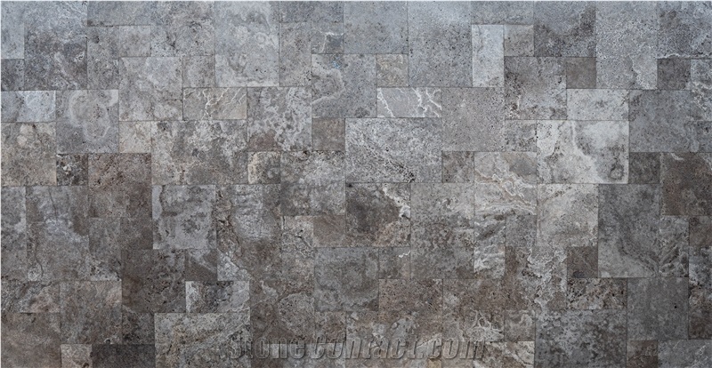Silver Travertine Code #2 French Pattern