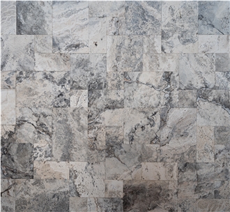 Silver Travertine Code #3 French Pattern