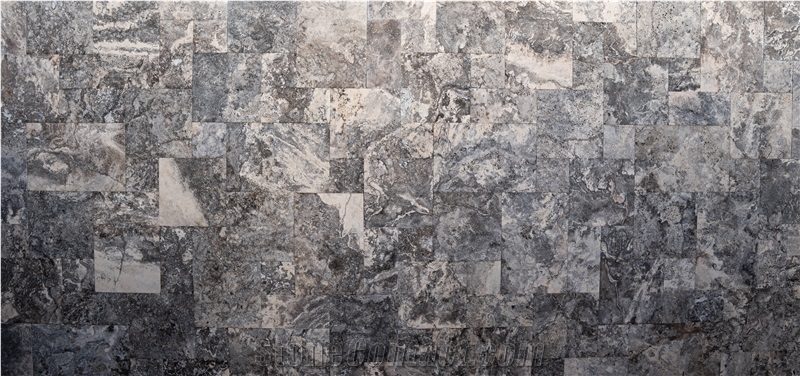 Silver Travertine Code #5 French Pattern