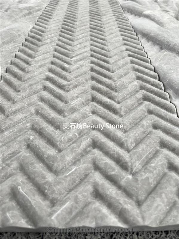 Grey Marble Carved Panel Building Ornaments