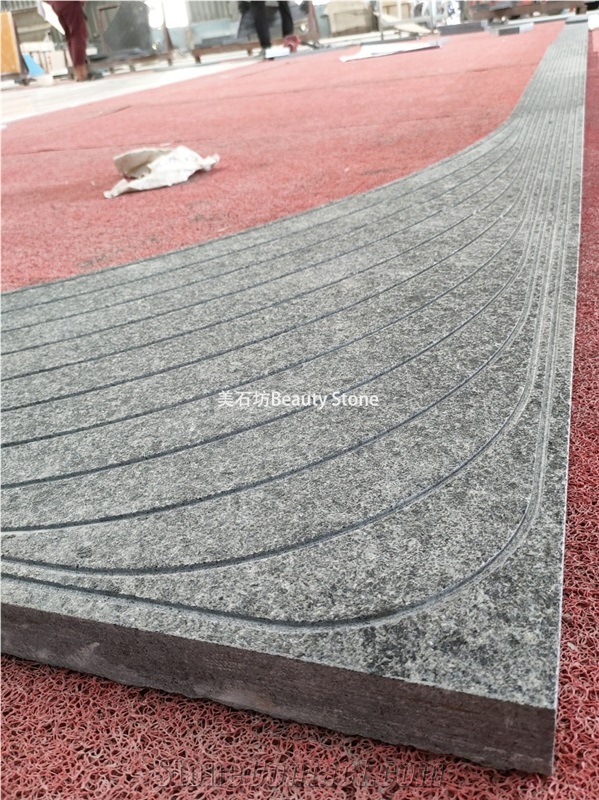 Grooved Grey Granite Kerbstone