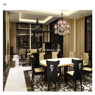 Hotel Flooring Pattern Marble Tiles Waterjet Medallions