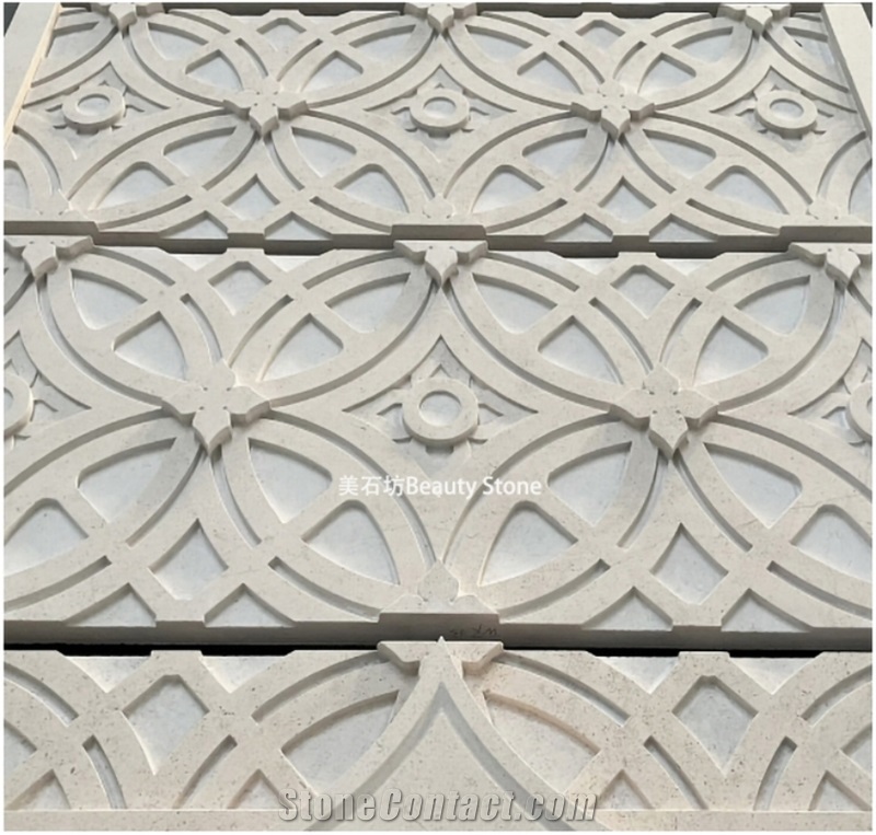 Limestone Outside Building Ornaments Carving Wall Panels