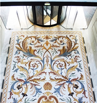 Luxury Waterjet Pattern Medallions For Hotel Villa