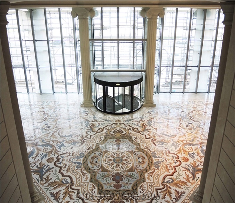 Luxury Waterjet Pattern Medallions For Hotel Villa