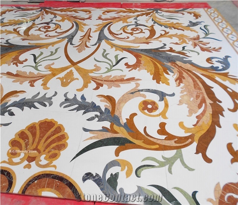 Luxury Waterjet Pattern Medallions For Hotel Villa