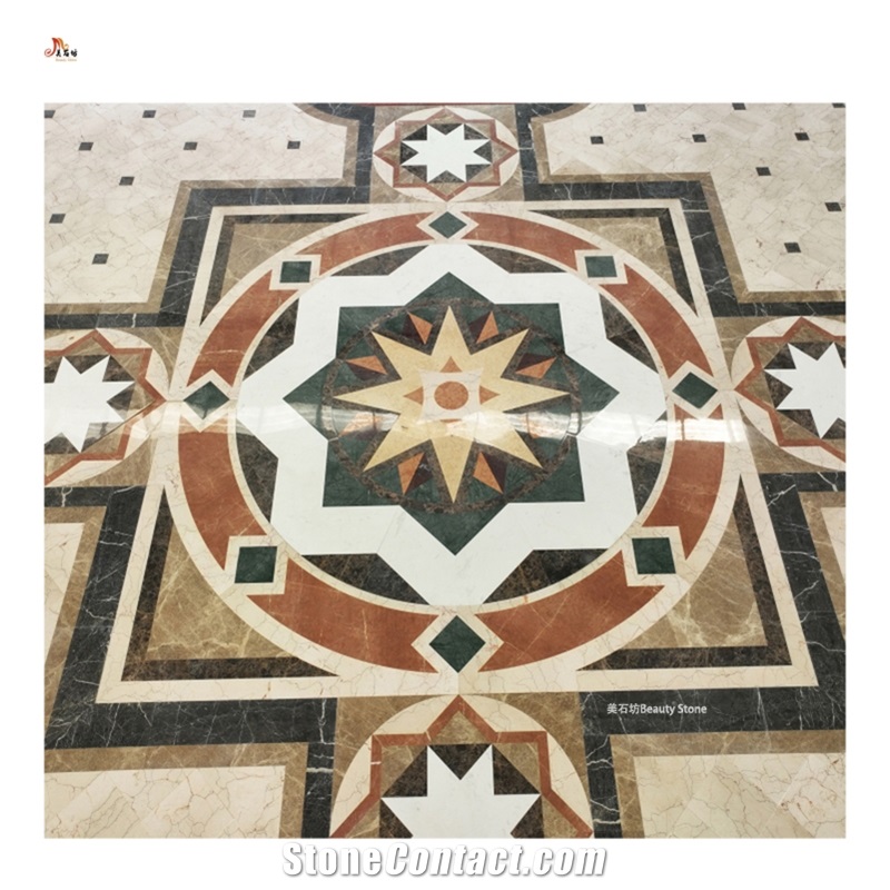 Marble Waterjet Medallions Polished Pattern Product
