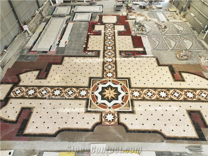 Marble Waterjet Medallions Polished Pattern Product