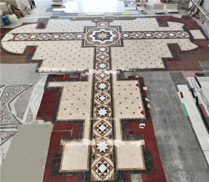 Marble Waterjet Medallions Polished Pattern Product