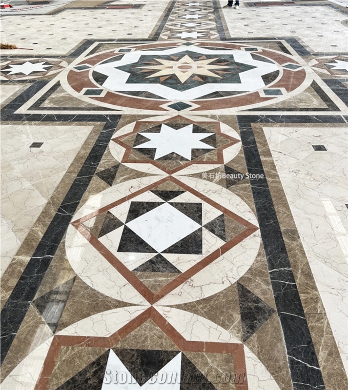 Marble Waterjet Medallions Polished Pattern Product