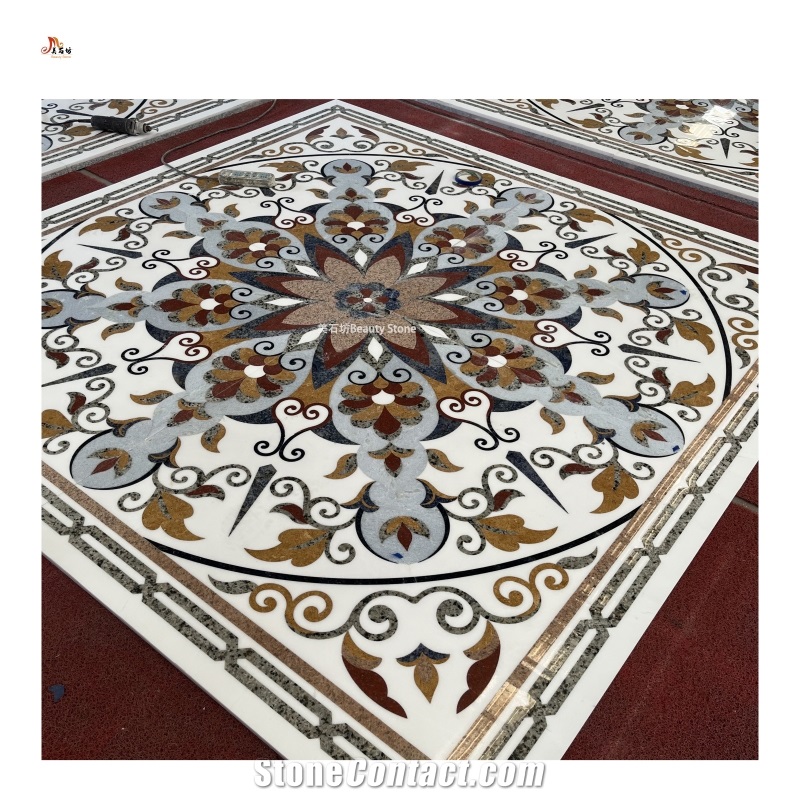 Very Luxury Complex Wall  Waterjet Pattern Medallions