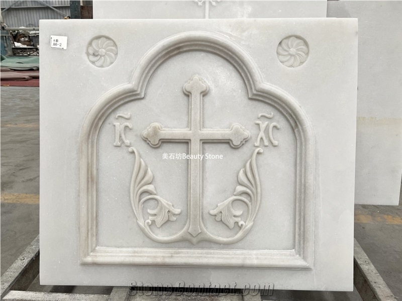 White Marble Indoor Fireplace For Mosque And Church