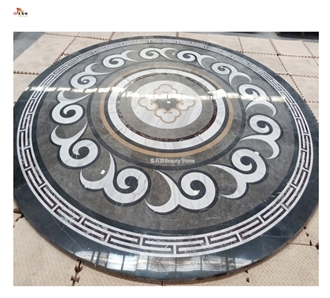 Wyndham Grey Marble Waterjet Medallions