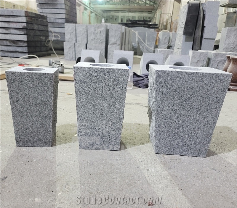 Wholesale Granite Tapered Monumental Vase For Grave